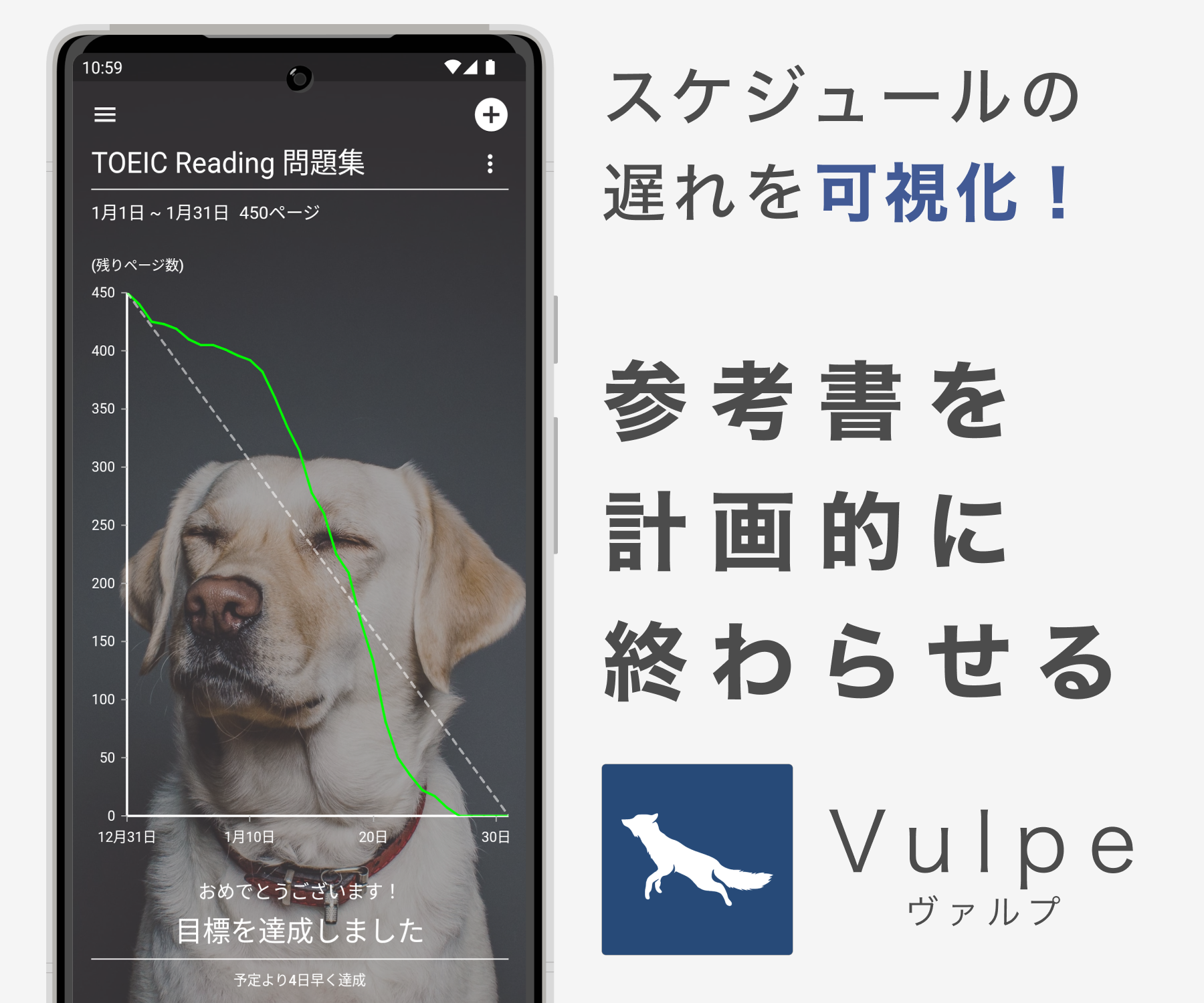 Vulpe - 参考書を計画的に進めるのイメージ